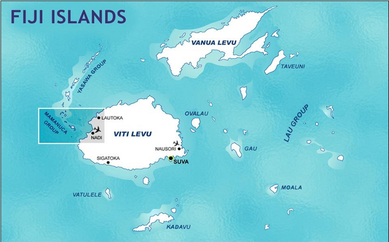 斐济在世界地图的位置