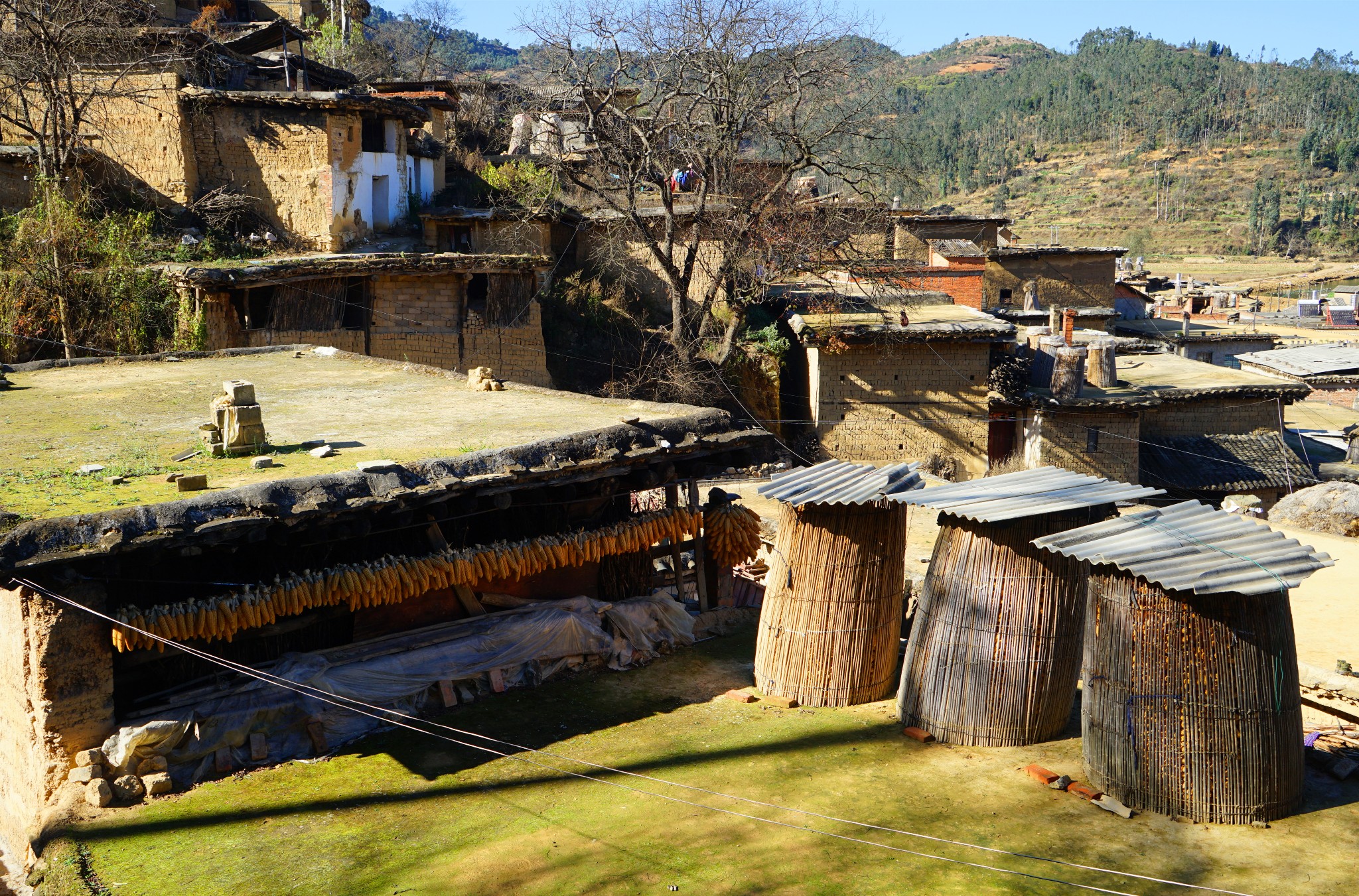 彝族民居遗珍建筑活化石泸西城子古村土掌房