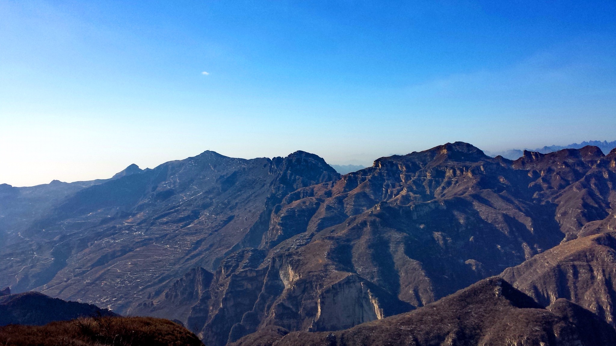 圣水峪到涞沥水的优美穿越线【徐工2018年2月4日】 ——棺材山青峰岭