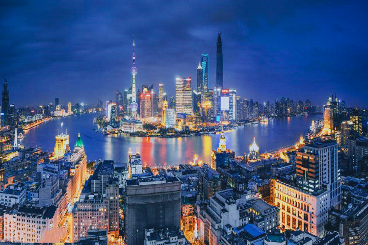 登金茂大厦88米观光层或者环球金融中心俯瞰大上海夜景