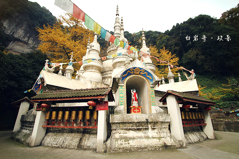 四川省旅游 成都旅游攻略 白岩寺,银杏黄了.