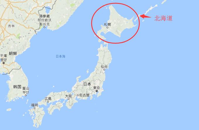 北海道在日本的位置