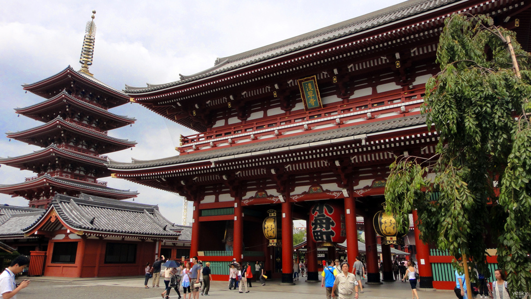 日本東京一日遊(淺草寺 皇居 築地市場 臺場五彩城 大江戶溫泉)