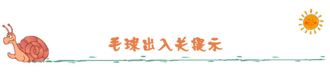 毛球出入关提示 毛球出入关提示
